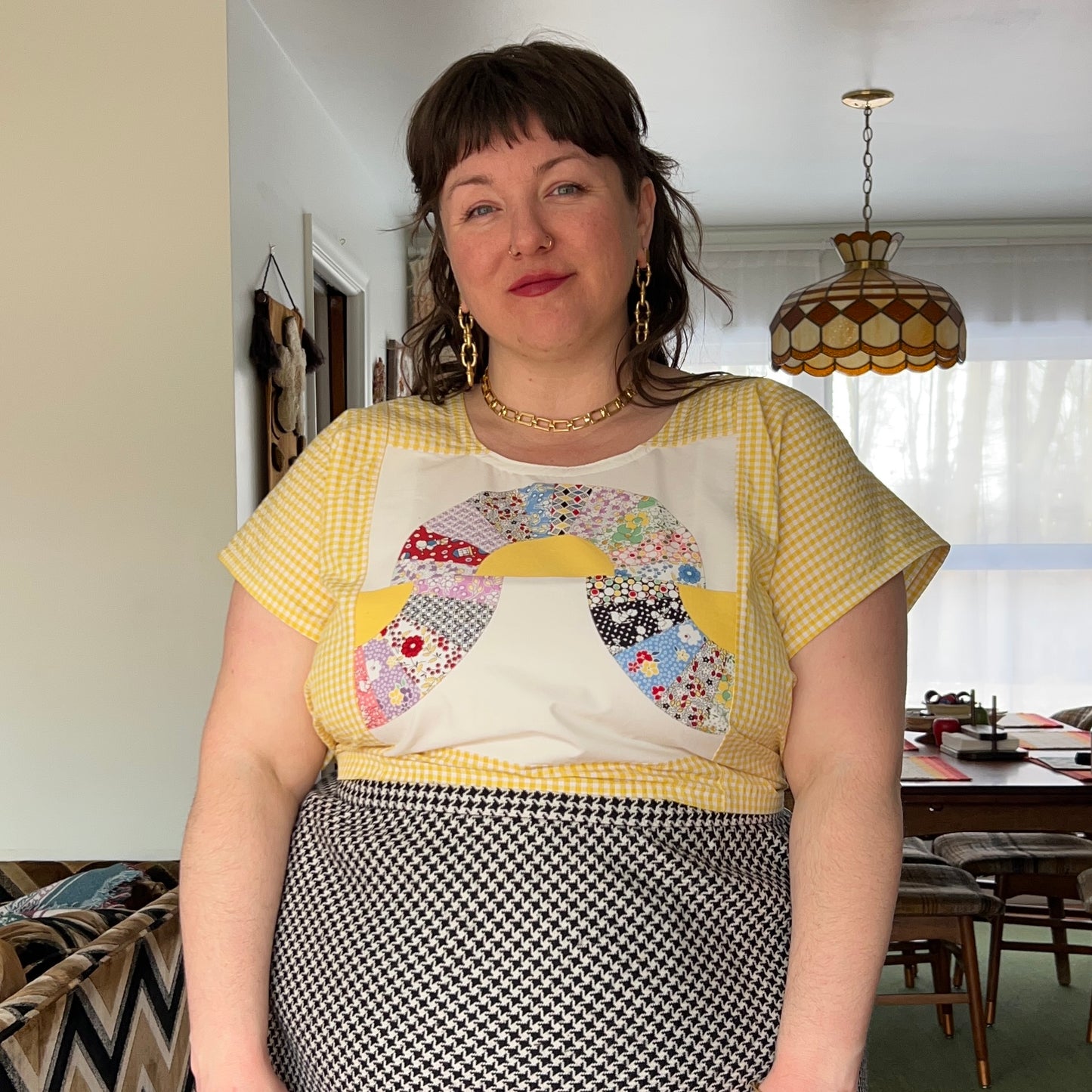 Yellow Wrap Top