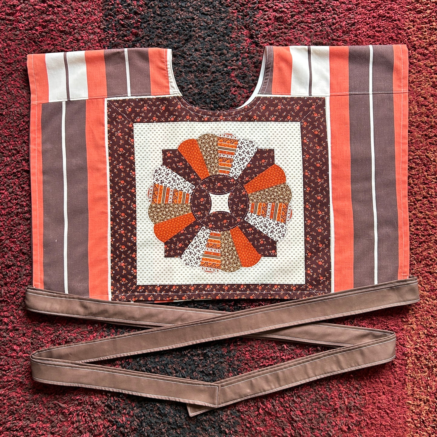 BROWN WRAP TOP