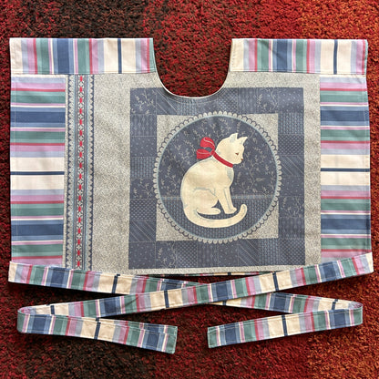 BLUE KITTY WRAP TOP