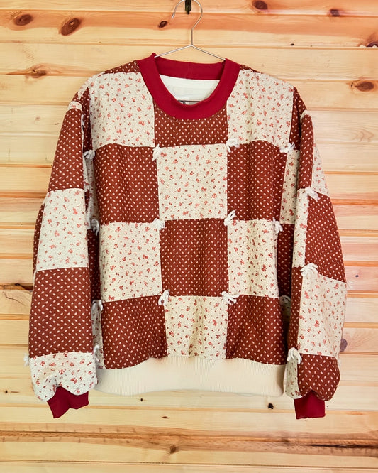 XL Checker Quilt Kristal Sweater