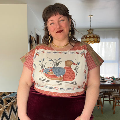 Pink Duck Wrap Top