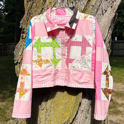 XL Cropped Quilt Coat