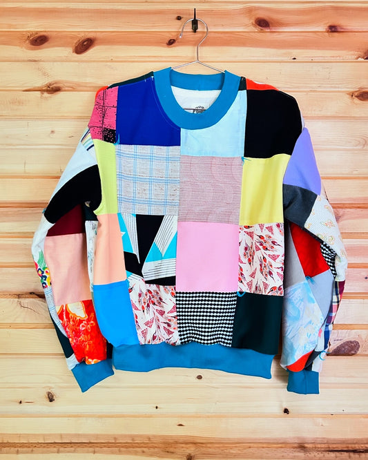 M Patchwork Quilt Krystal Sweater