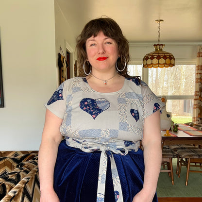 HEARTS WRAP TOP