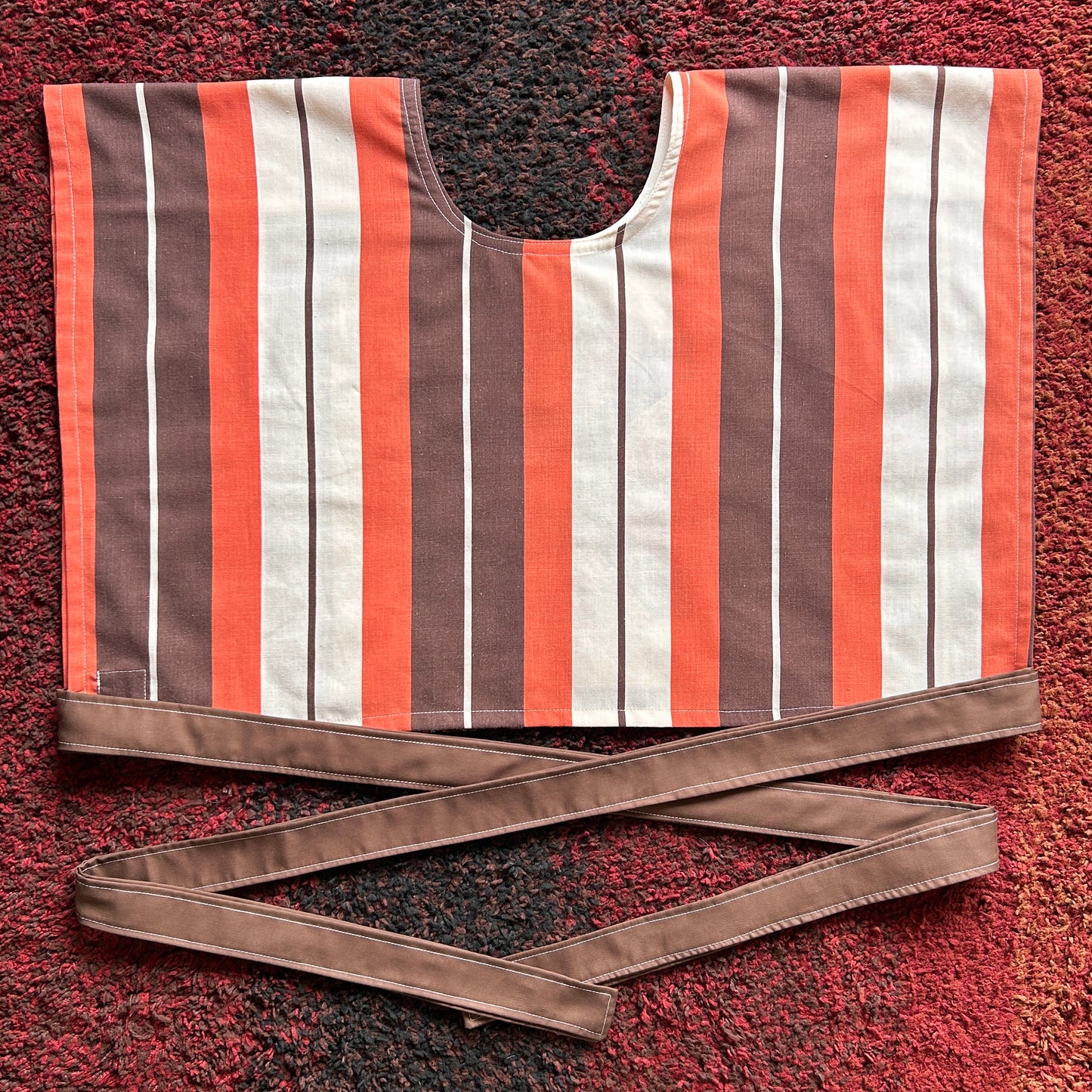 BROWN WRAP TOP