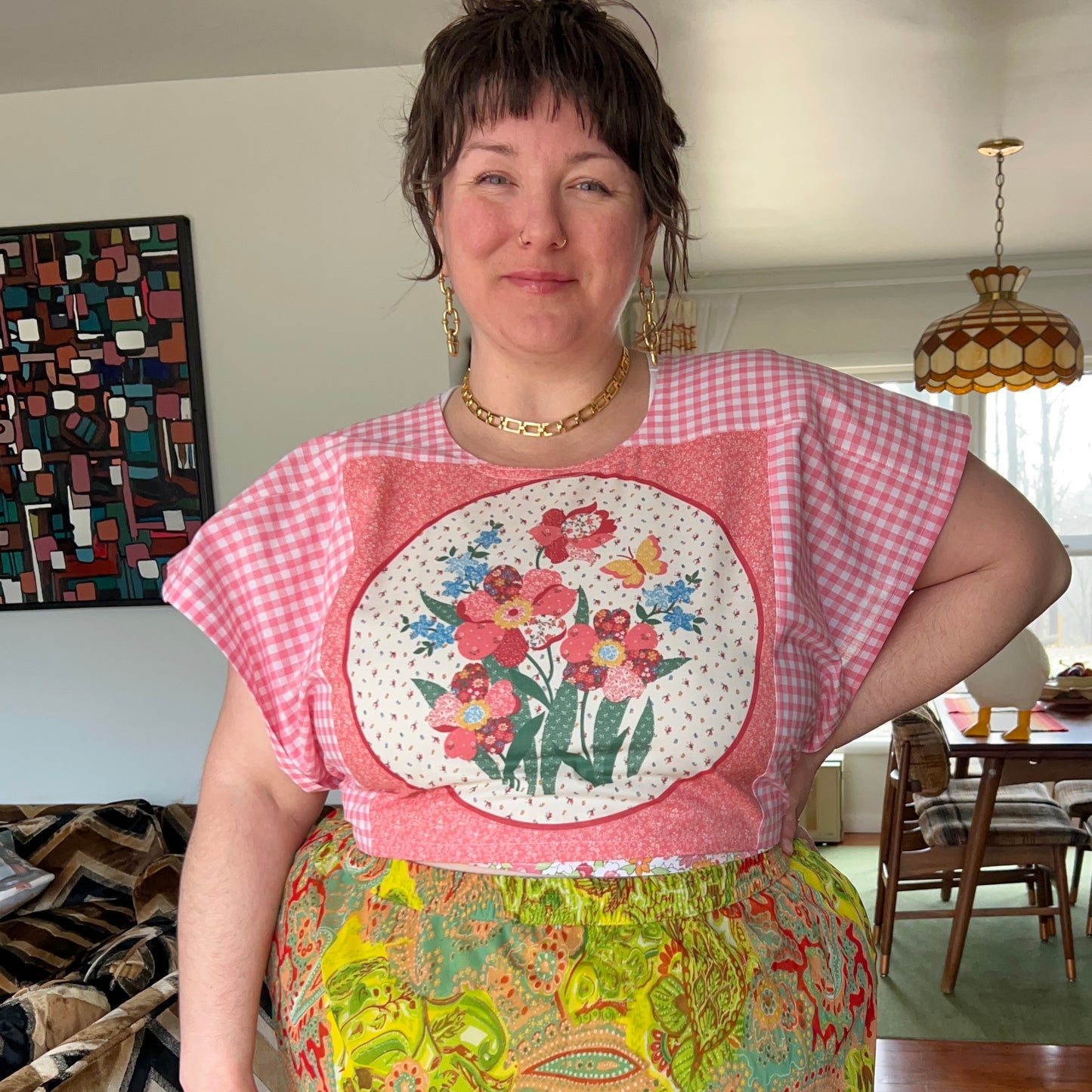 Flowers Wrap Top