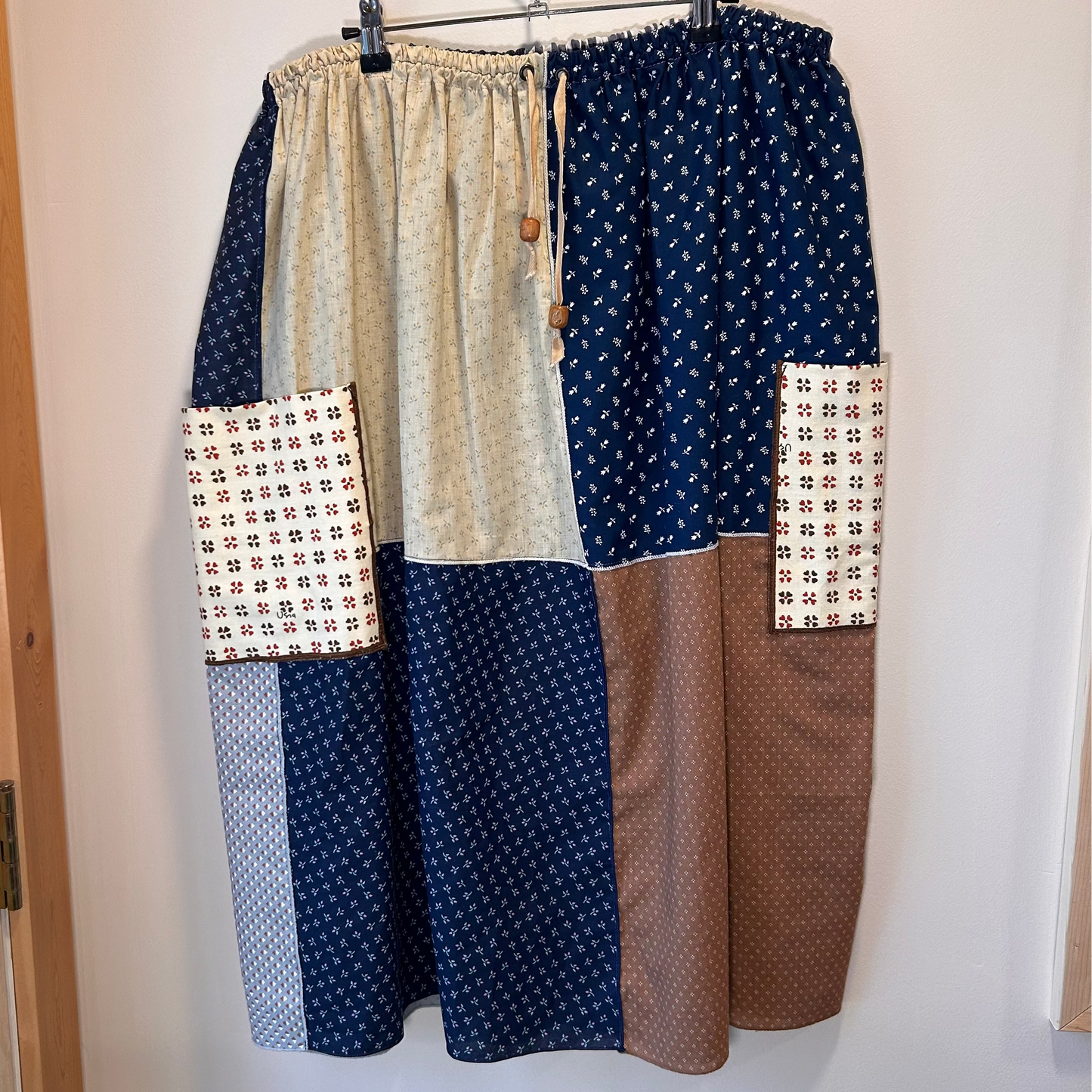 Linen & cotton napkin skirt.