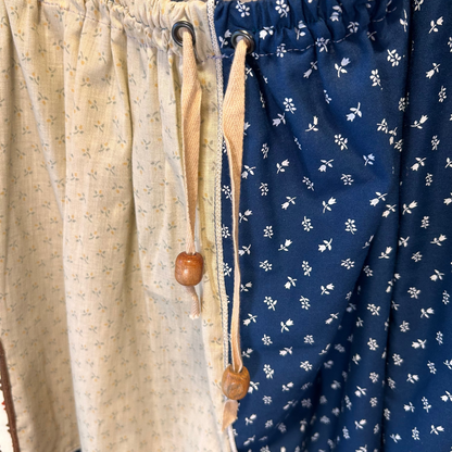 Linen & cotton napkin skirt.